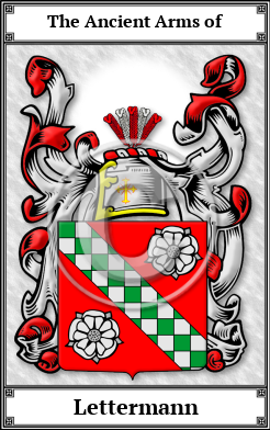 Lettermann Family Crest Download (JPG)  Book Plated - 150 DPI
