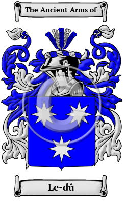 Le-dû Family Crest Download (JPG) Heritage Series - 300 DPI