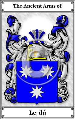 Le-dû Family Crest Download (JPG)  Book Plated - 150 DPI
