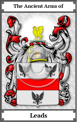 Leads Family Crest Download (JPG) Book Plated - 600 DPI