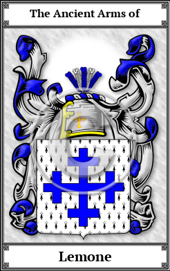 Lemone Family Crest Download (JPG)  Book Plated - 150 DPI