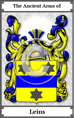 Leins Family Crest Download (JPG)  Book Plated - 150 DPI