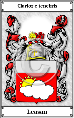 Leasan Family Crest Download (JPG)  Book Plated - 150 DPI