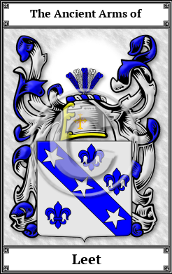 Leet Family Crest Download (JPG)  Book Plated - 150 DPI