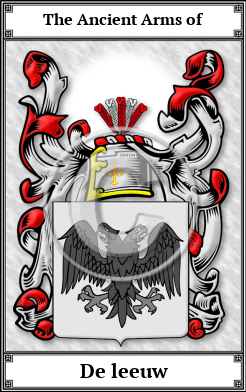 De leeuw Family Crest Download (JPG) Book Plated - 600 DPI