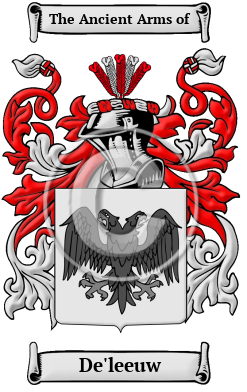 De'leeuw Family Crest Download (JPG) Heritage Series - 600 DPI