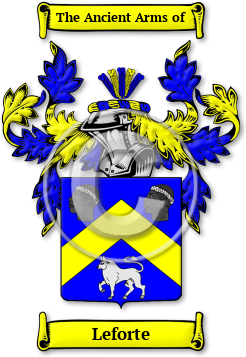 Leforte Family Crest Download (jpg) Legacy Series - 150 DPI