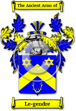 Le-gendre Family Crest Download (jpg) Legacy Series - 150 DPI
