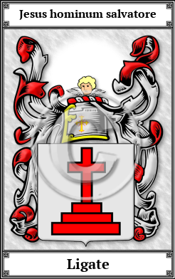 Ligate Family Crest Download (JPG) Book Plated - 600 DPI