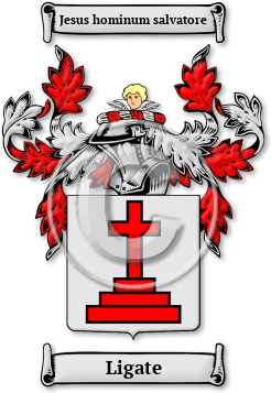 Ligate Family Crest Download (JPG) Legacy Series - 600 DPI