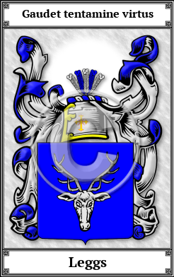 Leggs Family Crest Download (JPG)  Book Plated - 150 DPI