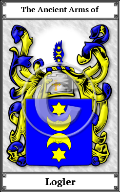 Logler Family Crest Download (JPG) Book Plated - 600 DPI