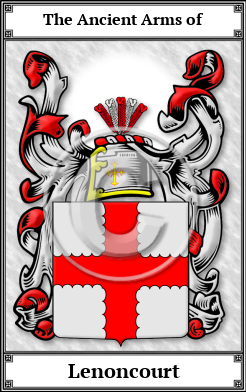 Lenoncourt Family Crest Download (JPG)  Book Plated - 150 DPI