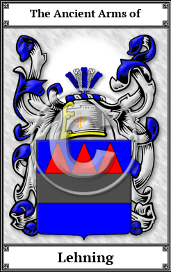 Lehning Family Crest Download (JPG)  Book Plated - 150 DPI