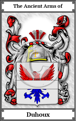 Duhoux Family Crest Download (JPG) Book Plated - 600 DPI