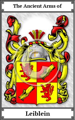 Leiblein Family Crest Download (JPG) Book Plated - 600 DPI