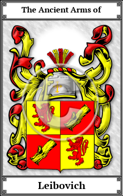 Leibovich Family Crest Download (JPG)  Book Plated - 150 DPI