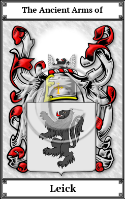 Leick Family Crest Download (JPG)  Book Plated - 150 DPI