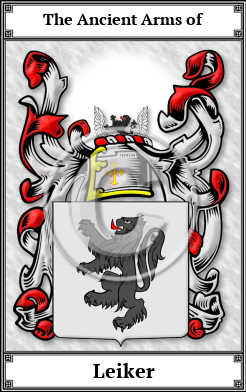 Leiker Family Crest Download (JPG)  Book Plated - 150 DPI