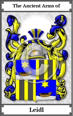 Leidl Family Crest Download (JPG)  Book Plated - 150 DPI