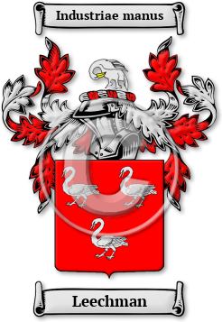Leechman Family Crest Download (jpg) Legacy Series - 150 DPI
