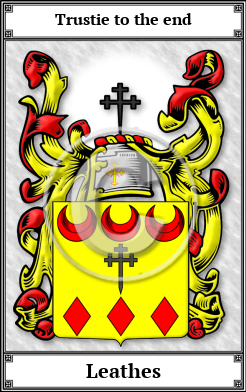 Leathes Family Crest Download (JPG)  Book Plated - 150 DPI