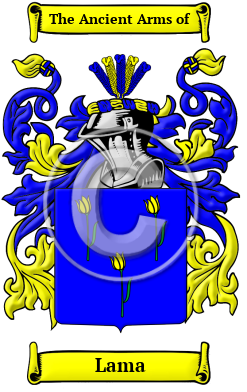 Lama Family Crest Download (JPG) Heritage Series - 600 DPI