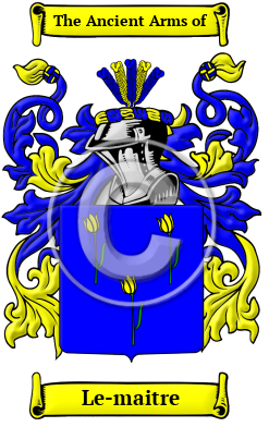 Le-maitre Family Crest Download (JPG) Heritage Series - 300 DPI