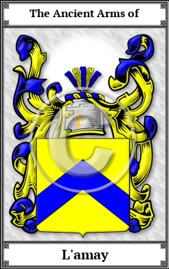 L'amay Family Crest Download (JPG)  Book Plated - 150 DPI