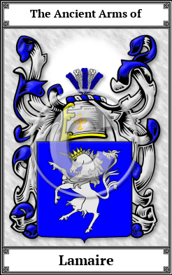Lamaire Family Crest Download (JPG) Book Plated - 600 DPI