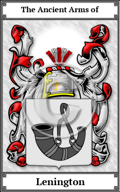 Lenington Family Crest Download (JPG) Book Plated - 600 DPI