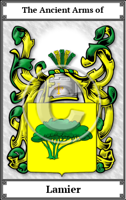 Lamier Family Crest Download (JPG)  Book Plated - 150 DPI
