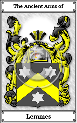 Lemmes Family Crest Download (JPG)  Book Plated - 150 DPI