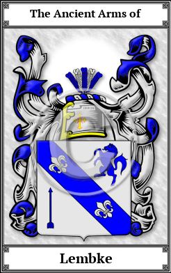 Lembke Family Crest Download (JPG)  Book Plated - 150 DPI
