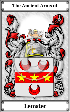 Lemster Family Crest Download (JPG)  Book Plated - 150 DPI