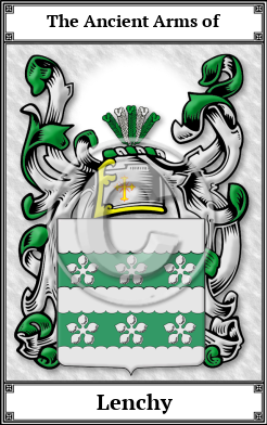 Lenchy Family Crest Download (JPG) Book Plated - 600 DPI