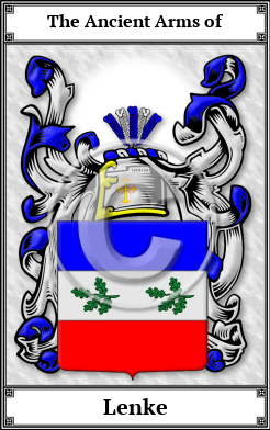 Lenke Family Crest Download (JPG)  Book Plated - 150 DPI