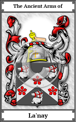 La'nay Family Crest Download (JPG)  Book Plated - 150 DPI