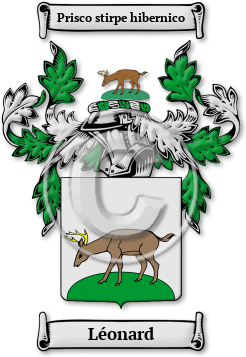 Léonard Family Crest Download (jpg) Legacy Series - 150 DPI