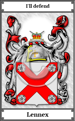 Lennex Family Crest Download (JPG)  Book Plated - 150 DPI