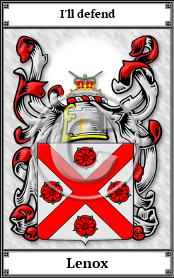 Lenox Family Crest Download (JPG)  Book Plated - 150 DPI