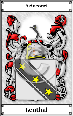Lenthal Family Crest Download (JPG)  Book Plated - 150 DPI