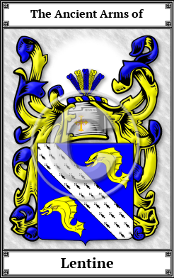 Lentine Family Crest Download (JPG)  Book Plated - 150 DPI