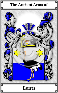 Lents Family Crest Download (JPG) Book Plated - 600 DPI