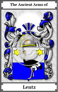 Lentz Family Crest Download (JPG)  Book Plated - 150 DPI