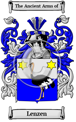 Lenzen Family Crest Download (JPG) Heritage Series - 600 DPI