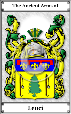 Lenci Family Crest Download (JPG)  Book Plated - 150 DPI