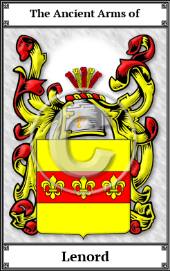Lenord Family Crest Download (JPG)  Book Plated - 150 DPI