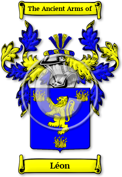 Léon Family Crest Download (jpg) Legacy Series - 150 DPI