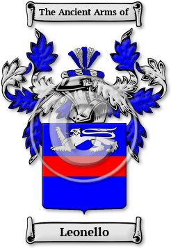 Leonello Family Crest Download (jpg) Legacy Series - 150 DPI